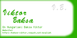 viktor baksa business card